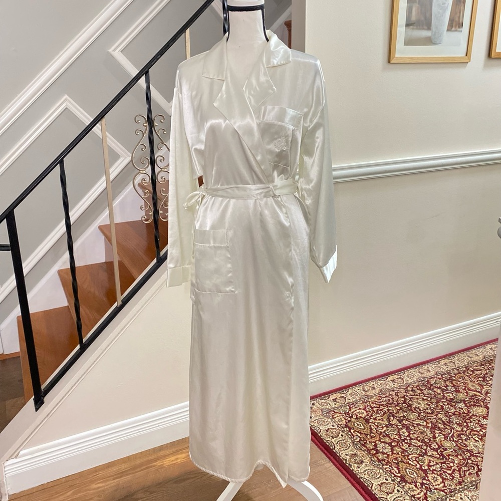 Vintage Christian Dior Dressing Gown Satin Rope Gem